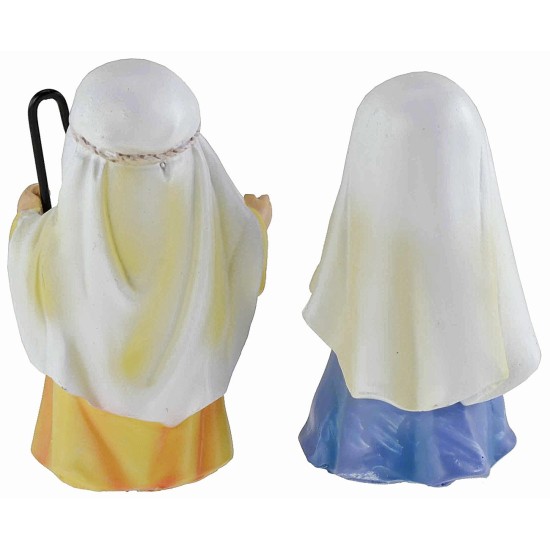 Natividad 5 figuras en resina de 10 cm estilo niño Oliver