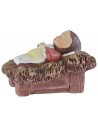 Nativity 5 subjects in resin 10 cm Oliver child style