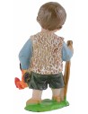 Shepherd boy with rooster in resin 7 cm Oliver child style