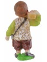 Pastorello con cesto di uova in resina cm 7 stile bambino Oliver