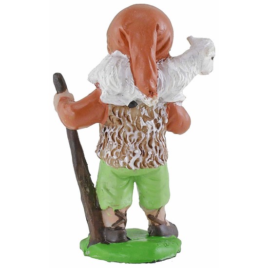 Pastorello con agnello in resina cm 7 Naif Oliver
