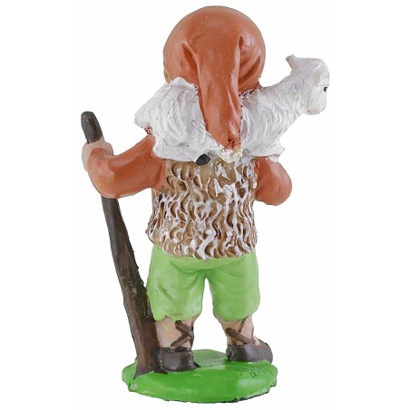 Pastorello con agnello in resina cm 7 Naif Oliver
