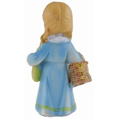 Pastorella con pane in resina cm 7 stile bambino Oliver resina 2