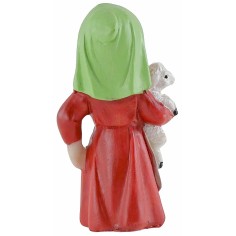 Pastorella con agnello in resina cm 7 stile bambino Oliver 2