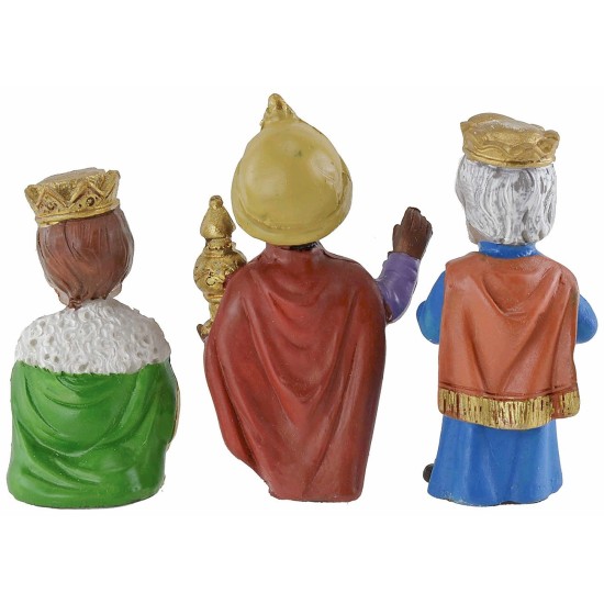 Tres Reyes Magos de resina de 7 cm estilo niño Oliver