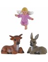Nativity 6 subjects in resin 7 cm Oliver child style