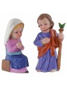 Natività 6 soggetti in resina cm 7 stile bambino Oliver