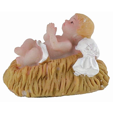 Natività 6 soggetti in resina cm 7 stile bambino Oliver resina