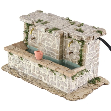 Lavatoio in pietre a 2 rubinetti con secchielli