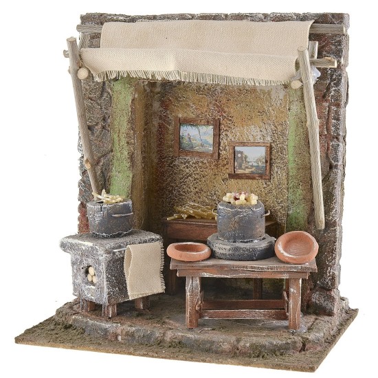 Tienda de macarrones cm 19,5x14,5x21 h para estatuas cm 10 estatua