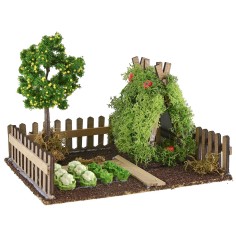 Huerto cercado cm 19x15x14,5 h madera, altura, de, las, estatuas 2