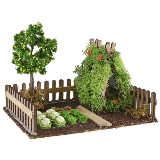 Huerto cercado cm 19x15x14,5 h madera, altura, de, las, estatuas