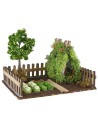 Fenced vegetable garden 19x15x14.5 cm h