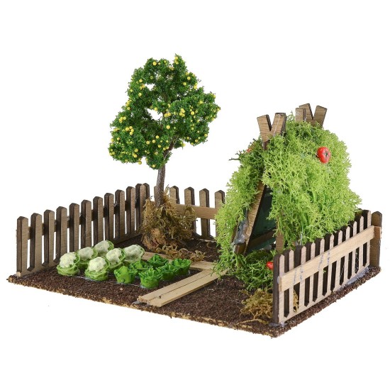 Huerto cercado cm 19x15x14,5 h madera, altura, de, las, estatuas