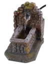 Fuente funcional efecto piedra en resina de 7,5x15,5x11 cm h