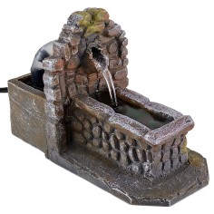 Fuente funcional efecto piedra en resina de 7,5x15,5x11 cm h 2