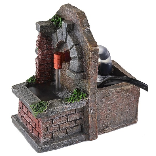 Fuente de resina funcional con muro de 9x11x11,6 cm h.