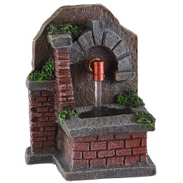 Fuente de resina funcional con muro de 9x11x11,6 cm h