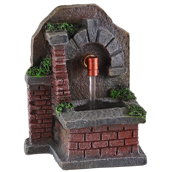 Fuente de resina funcional con muro de 9x11x11,6 cm h