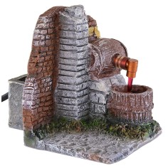 Working resin barrel with stone effect 9.5x12.5x11 h 2