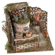 Scenografia con frantoio funzionante cm 24x21x22 h 2