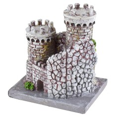 Castello in resina cm 8x6,5x9 h base, resina, altezza 2
