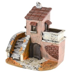 Casa in resina con scalinata cm 7,5x5,5x9 h casa, resina 2