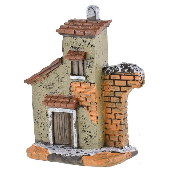 Casa in resina con semiarco cm 6x3,2x8,7 h