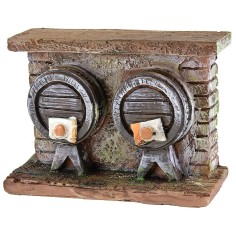 Parete con botti in resina 9,5x3,5x6,5 h 2