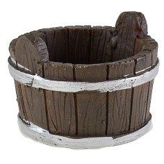 Tinozza in resina effetto legno ø 5 cm resina, altezza 2