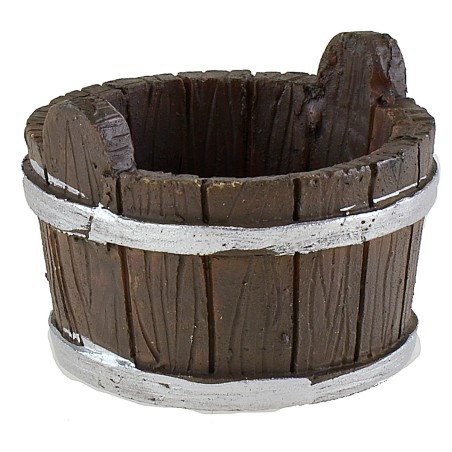 Tinozza in resina effetto legno ø 5 cm