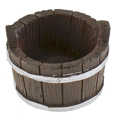 Tinozza in resina effetto legno ø 5 cm resina, altezza