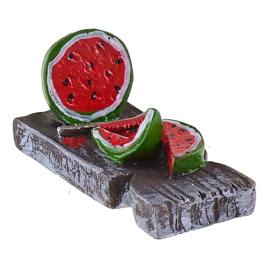 Tagliere con anguria in resina cm 4x1,7x1,9 h