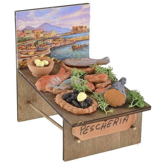 Puesto de pescado de 7x10,5x5 cm de altura, producto