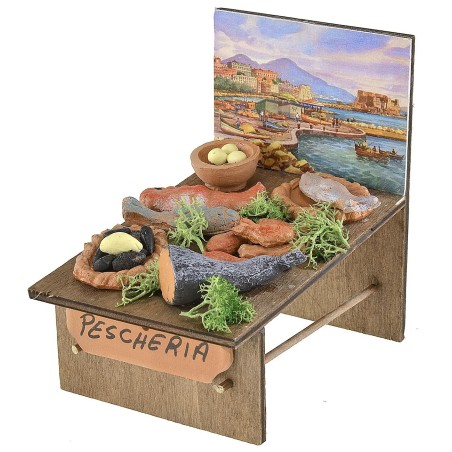 Puesto de pescado de 7x10,5x5 cm de altura, producto