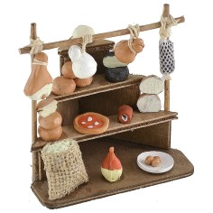 Bancarella ad angolo con formaggi cm 8x6x5,6 h