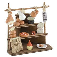 Bancarella ad angolo con formaggi cm 8x6x5,6 h 2