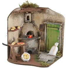 Ambientazione con forno angolare funzionante cm 19x19x 17 h