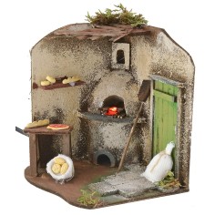 Escenario con horno angular funcionando cm 19x19x17 h 2