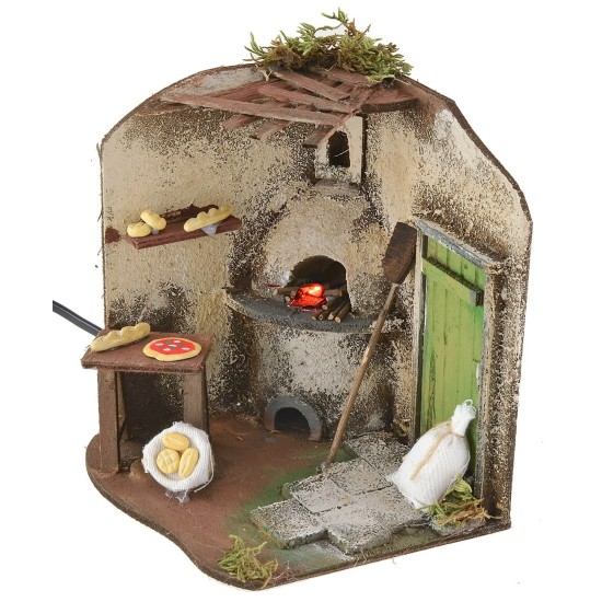 Escenario con horno angular funcionando cm 19x19x17 h