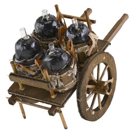 Carrito con garrafones cm 8x12,5x7 h altura, garrafones, carro.