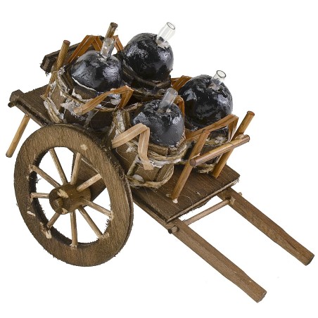 Carrito con garrafones cm 8x12,5x7 h altura, garrafones, carro.