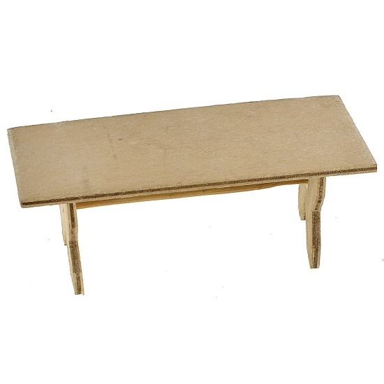 Mesa de madera clara cm 12x5x4 h madera, altura, claro