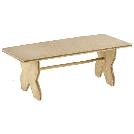 Mesa de madera clara cm 12x5x4 h madera, altura, claro