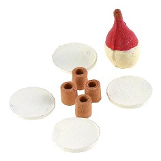 Table small parts set with flask for statues 8-10 cm