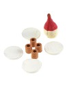 Table small parts set with flask for statues 8-10 cm