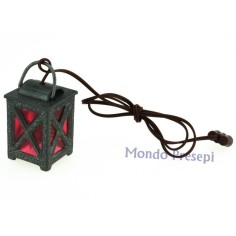 Large metal lantern with red light 3.5-4volt