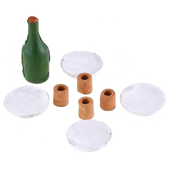 Juego de relojes de mesa con botella para estatuas de 8-10 cm