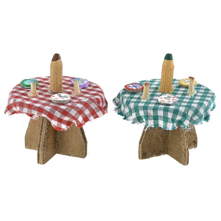 Tavolo tondo apparecchiato in colori assortiti ø 4,8x3,5 h