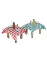 Table set in assorted colors cm 4.1x3.4x2.9 h